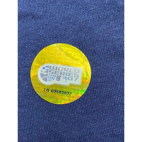 Vintage Majestic MLB Boston Red Sox #46 Jacoby Ellsbury Blue T Shirt Large 2007 - Picture 9 of 10